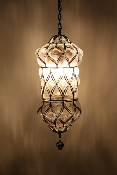 Filigree Blown Hanging Lamp Model 3